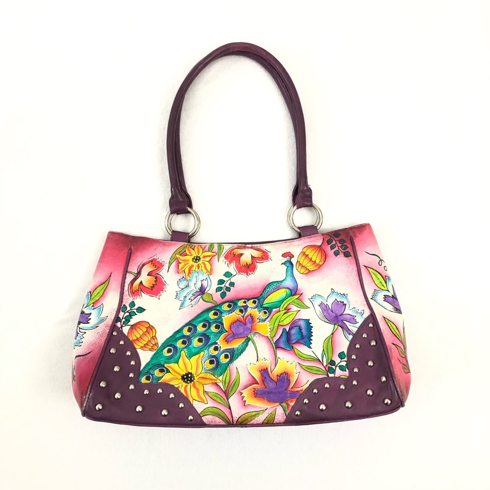 Biacci Hand Painted Leather Shoulder Bag